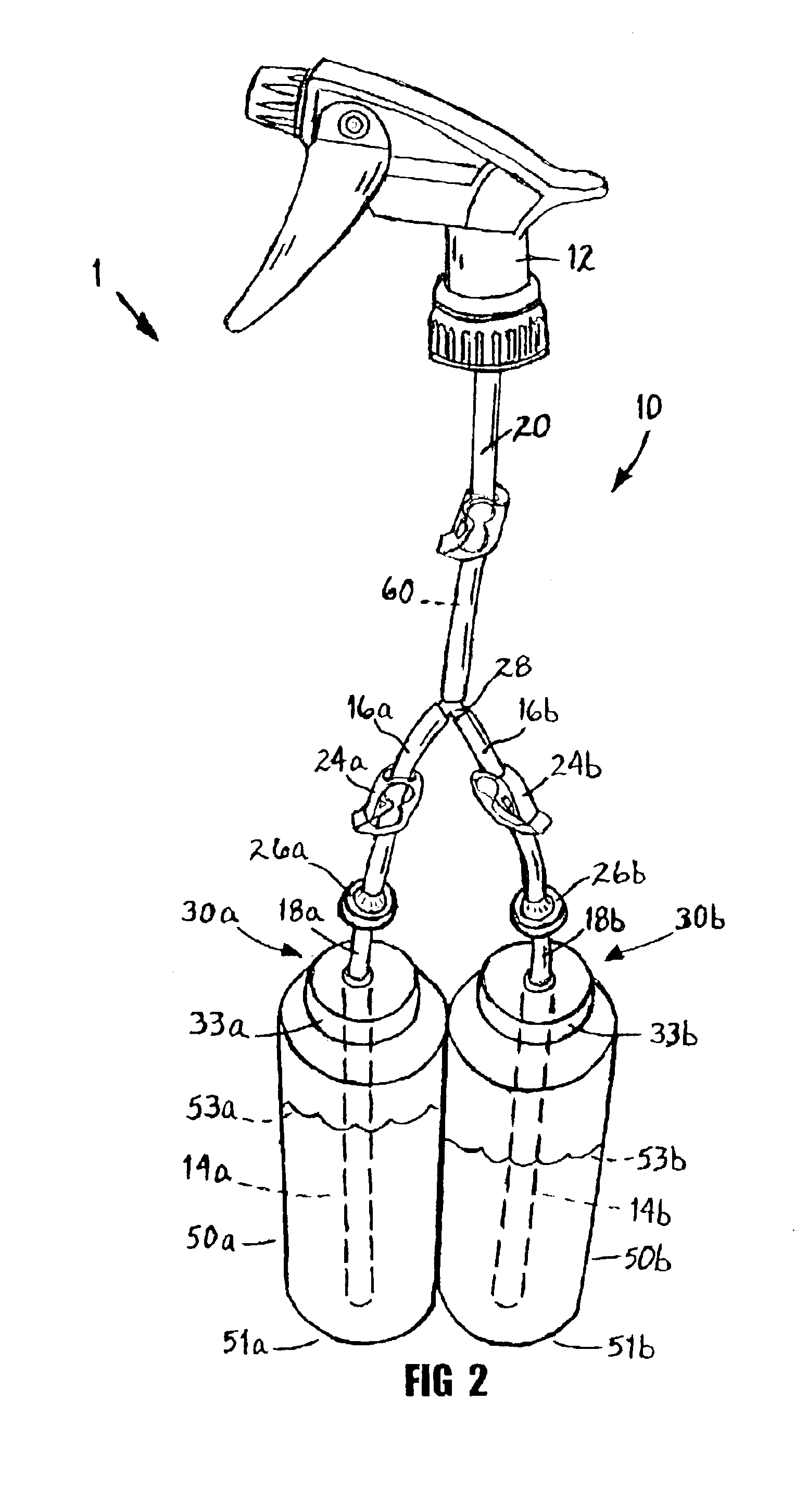 Multiple fluid closed system dispensing device