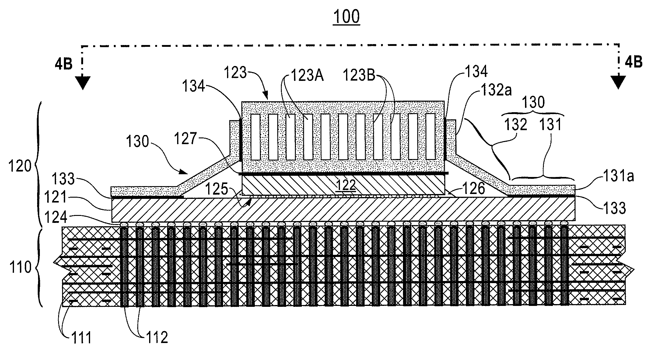 Semiconductor Package Structures Having Liquid Coolers Integrated with First Level Chip Package Modules