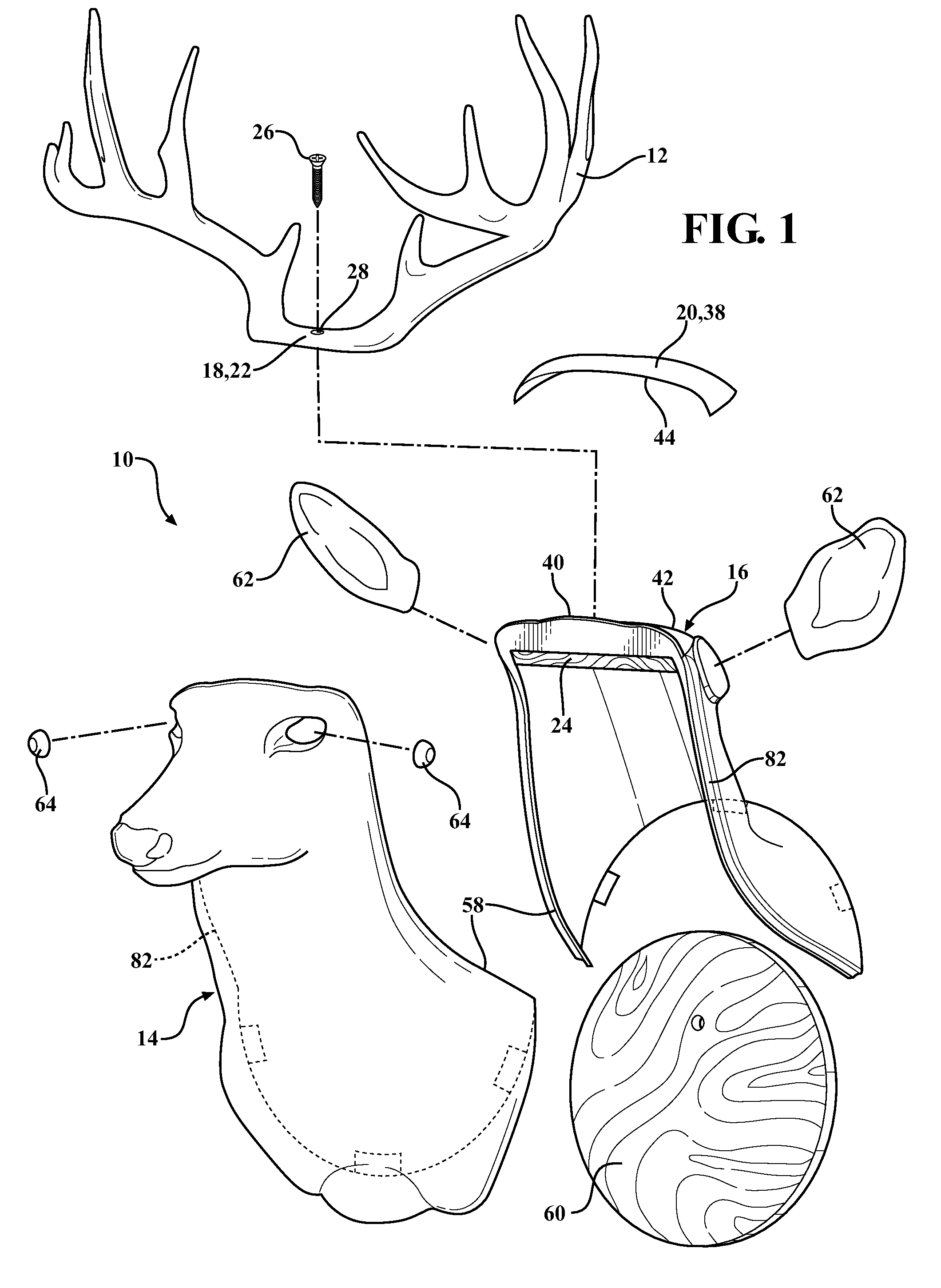 Antler mounting kit