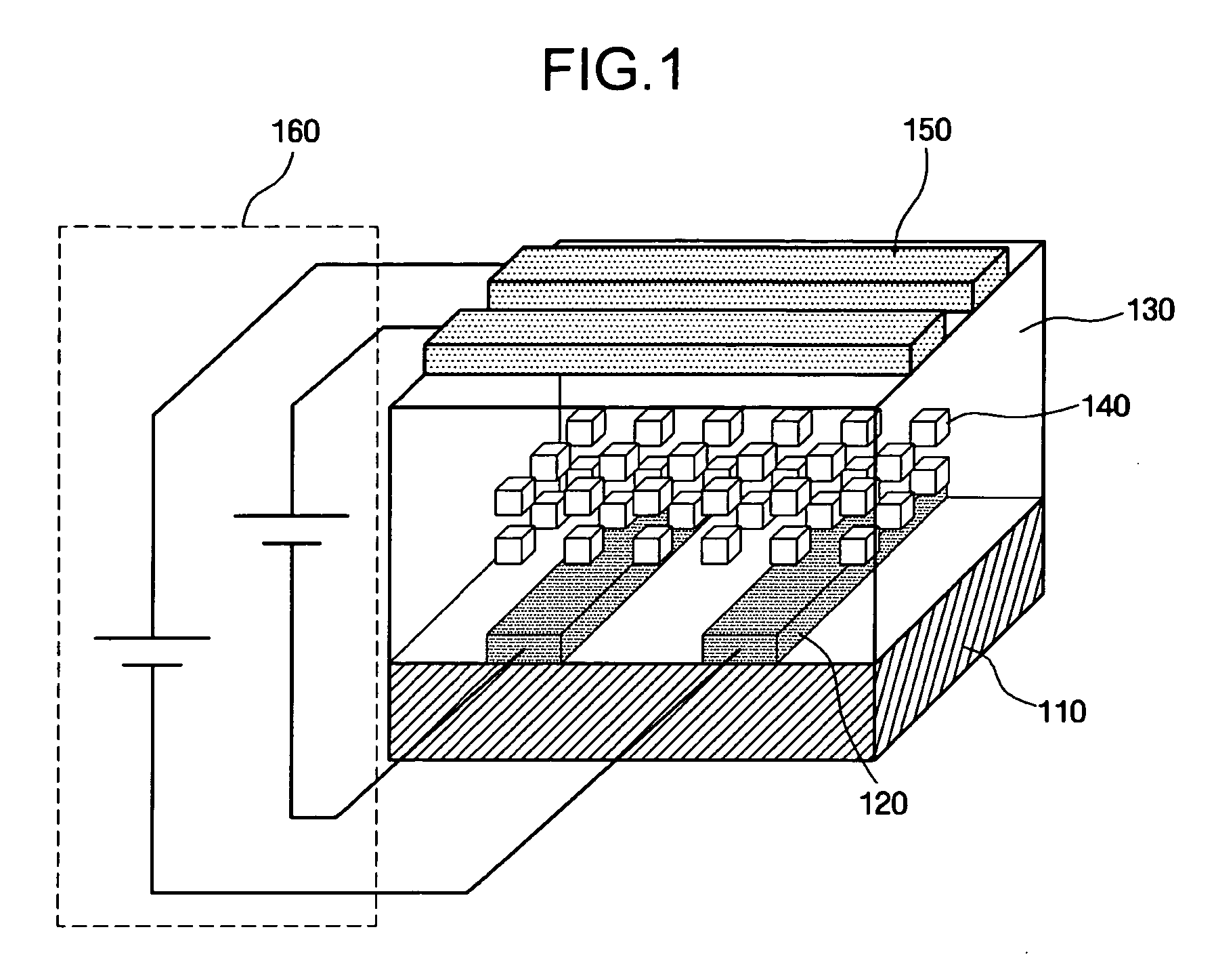 Nonvolatile polymer bistability memory device using nano particles that are formed in polymer thin film and method of manufacturing the nonvolatile polymer bistability memory device