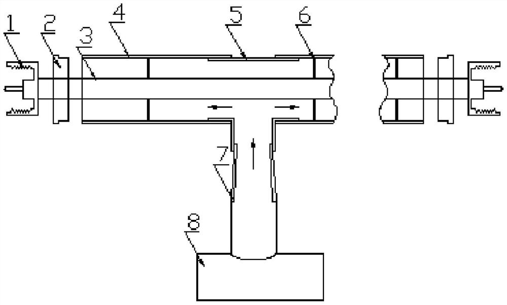 Axial thermal convection cooling device for radio frequency cable