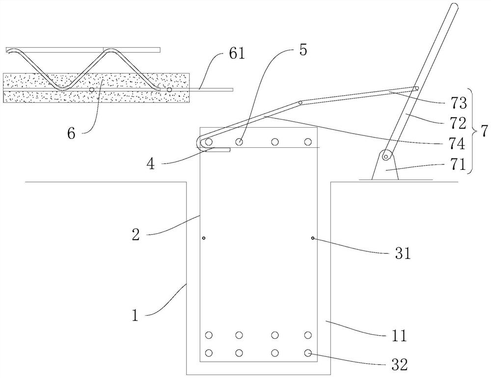 Construction method of laminated slab and building structure