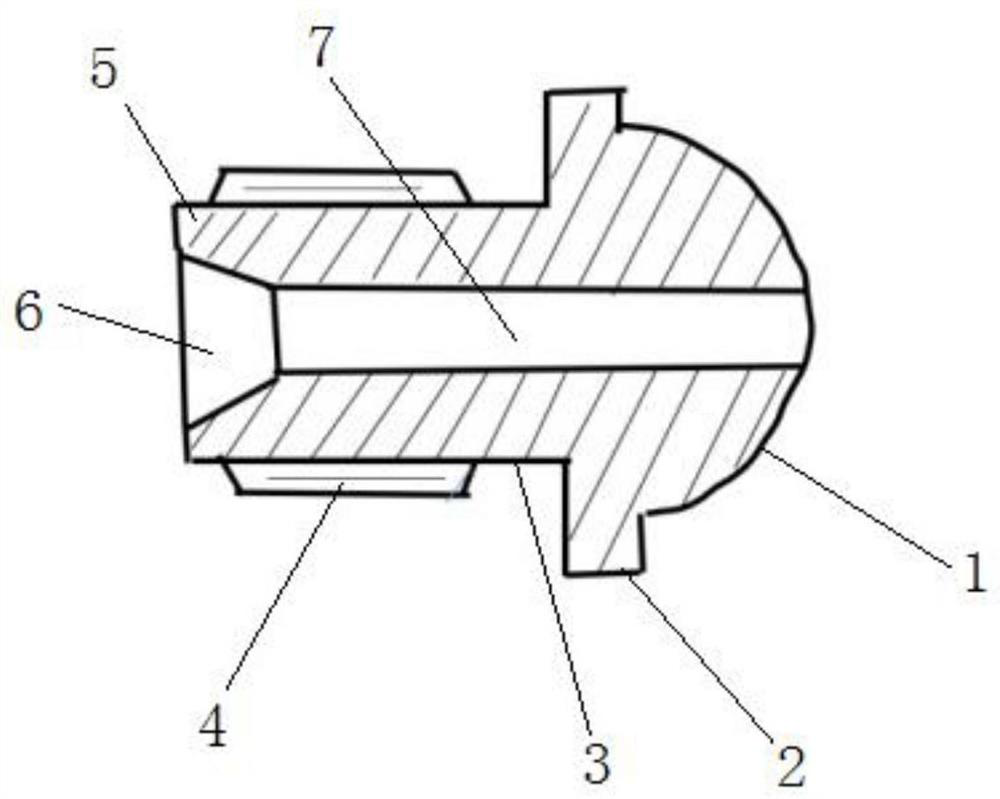 Flexible nozzle head of core making machine and mounting method of flexible nozzle head and mold