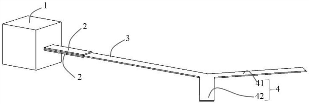 Multi-section bifurcated dense-frequency piezoelectric plate energy capturing device based on torsional vibration