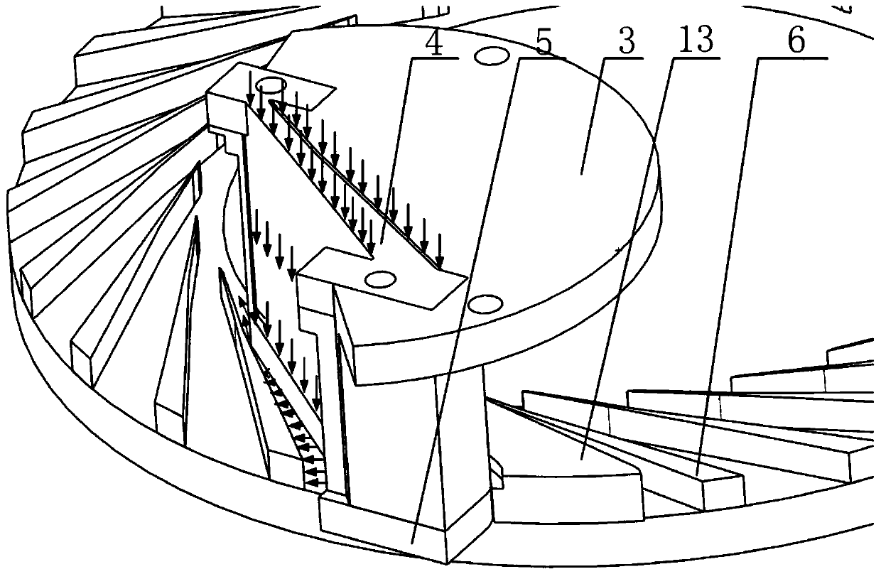 Nesting electrolytic machining fixture and method for blade trailing edge insoluble diffuser