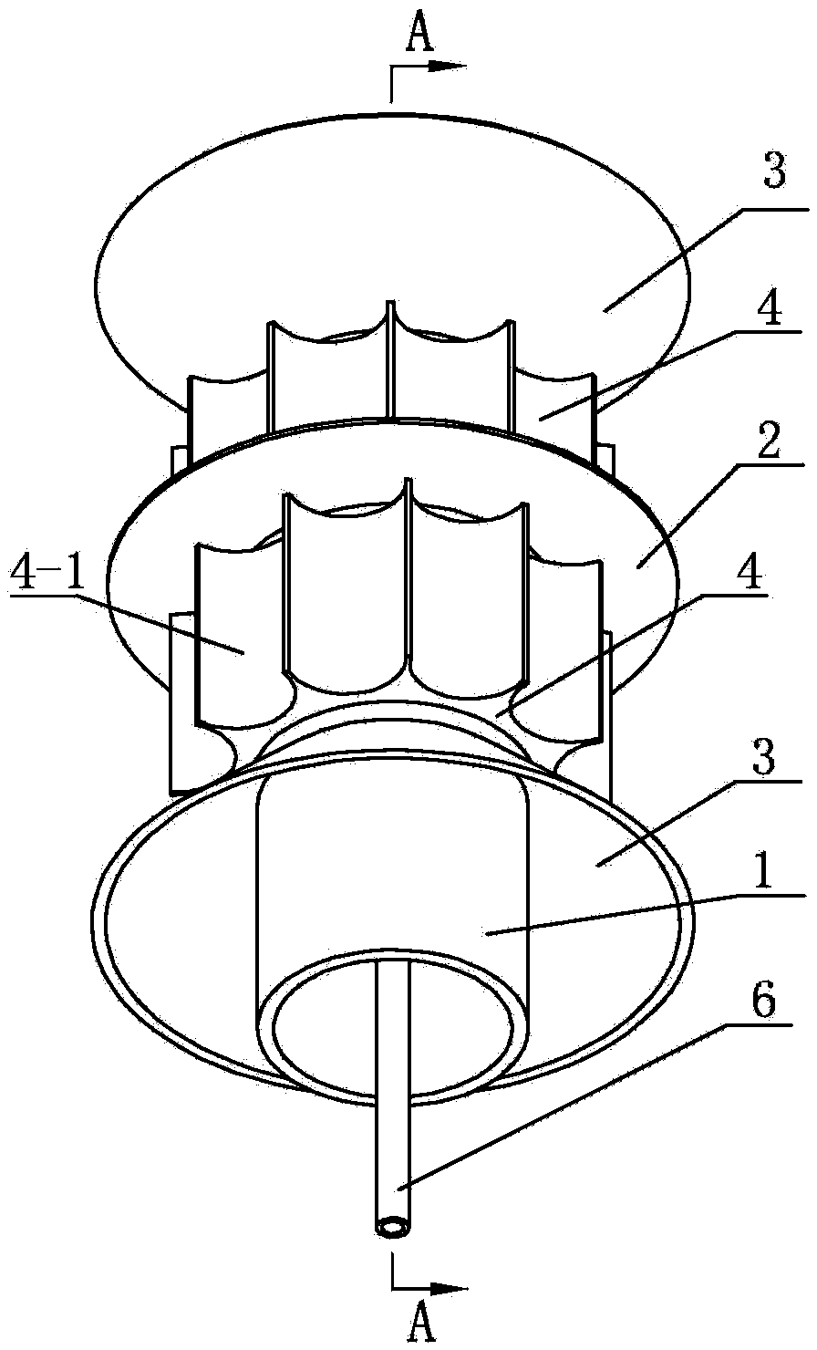 Radiation heat dissipation device for multistage cusped magnetic field plasma thruster