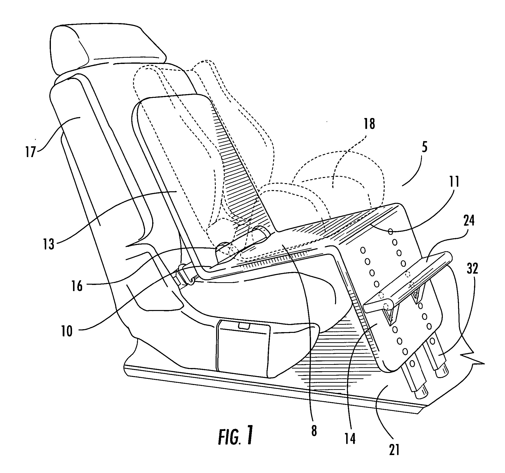 Child safety seat support apparatus