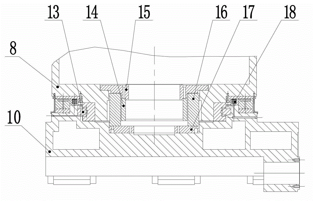 Six-shaft helical bevel gear mill machining tool