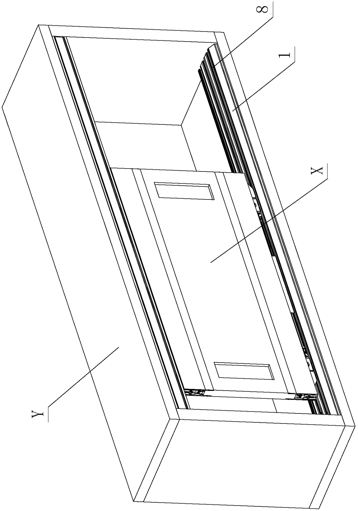 Dustproof damping opening and closing structure of furniture sliding door