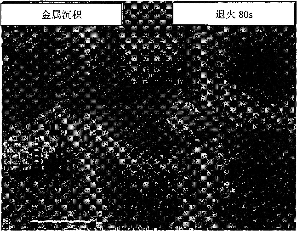 Annealing treatment method for Al-0.5Cu conducting layer