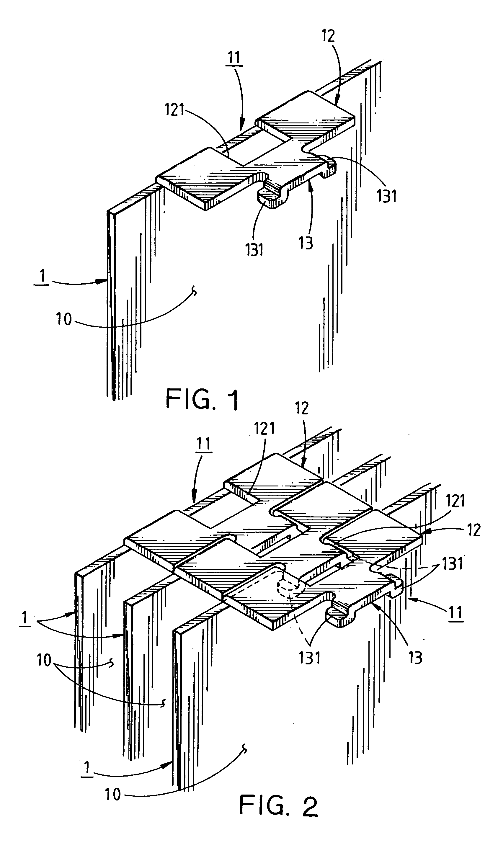 Heat sink element coupling structure