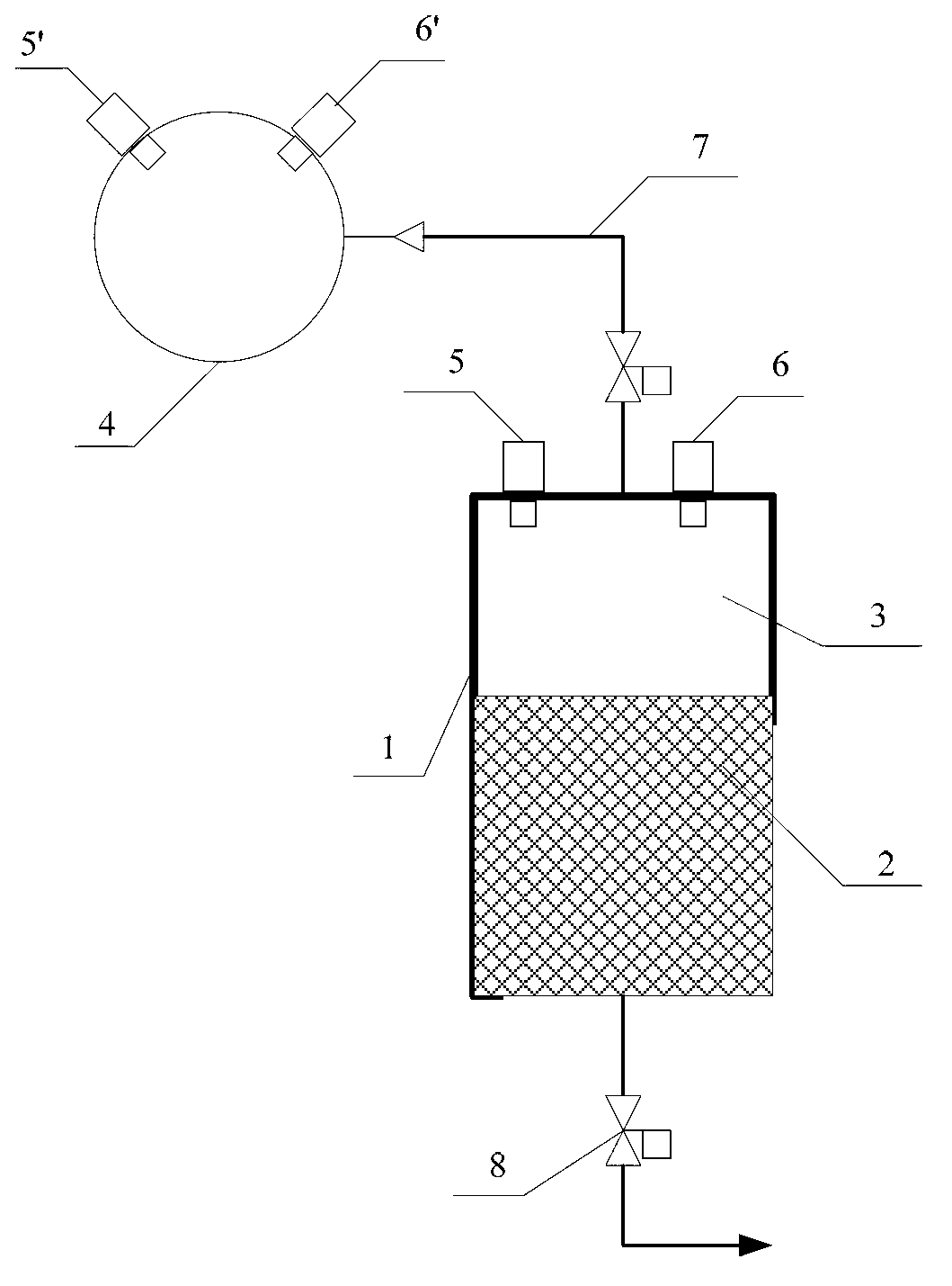 Method for measuring quantity of liquid propellant in storage tank