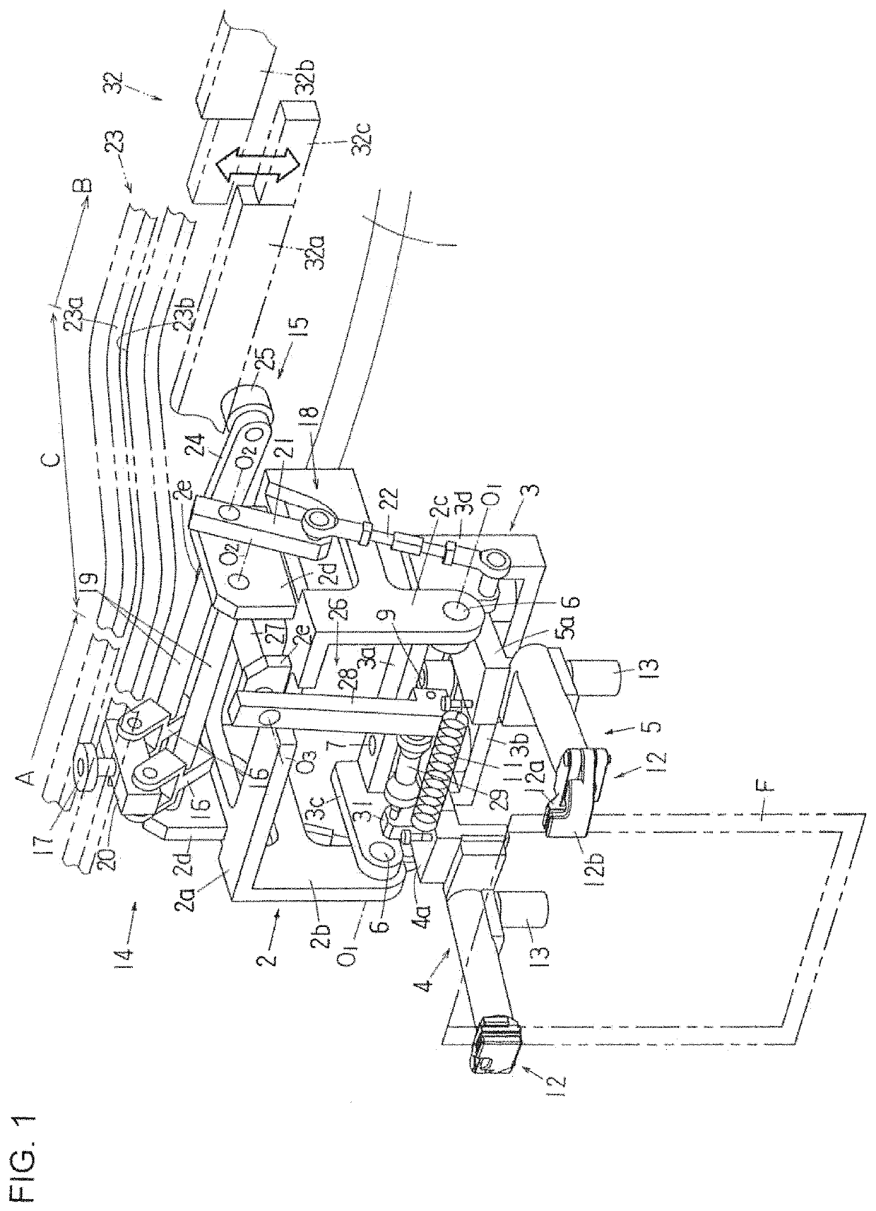 Gripper device for a bag filling and packaging machine