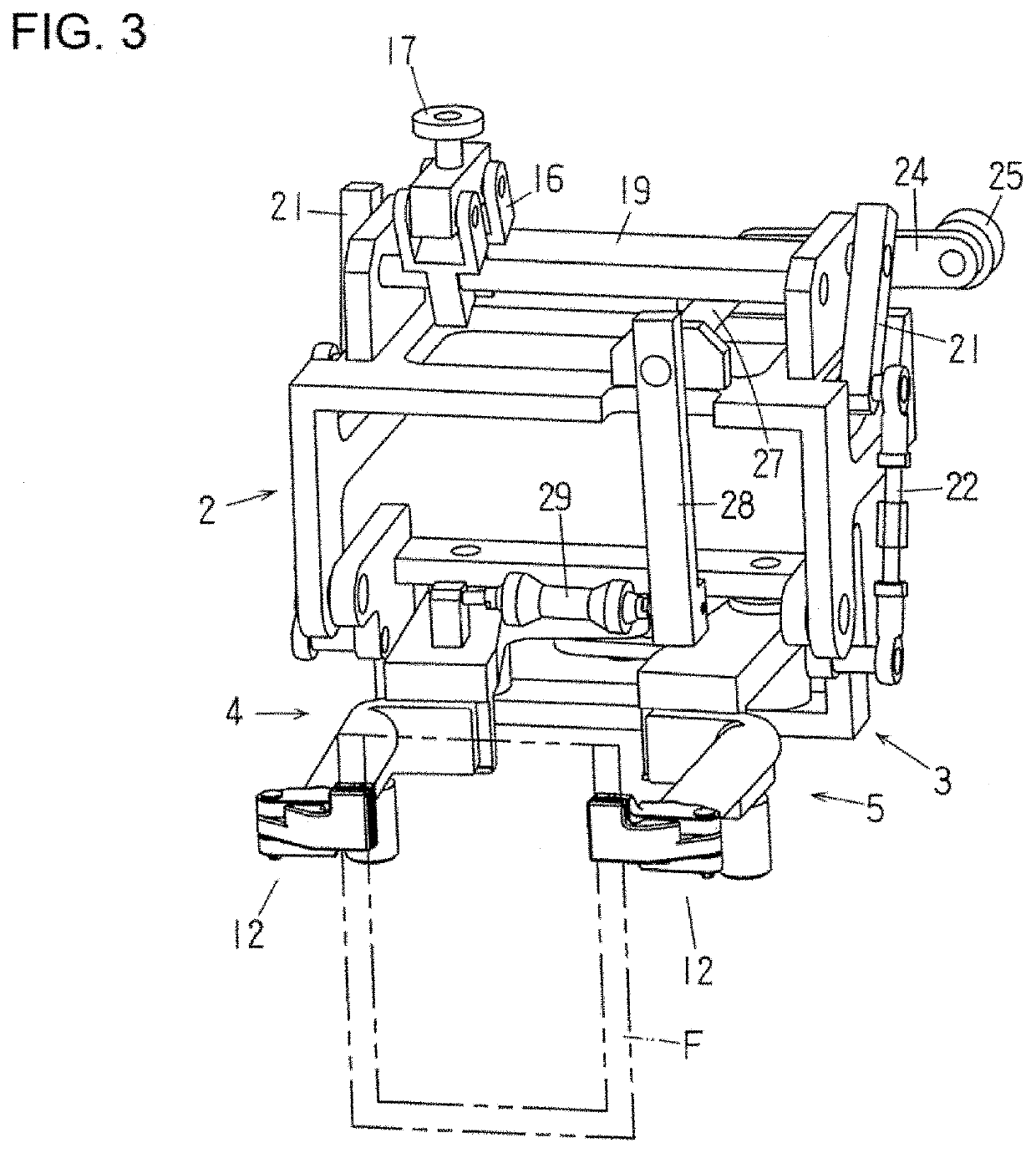 Gripper device for a bag filling and packaging machine