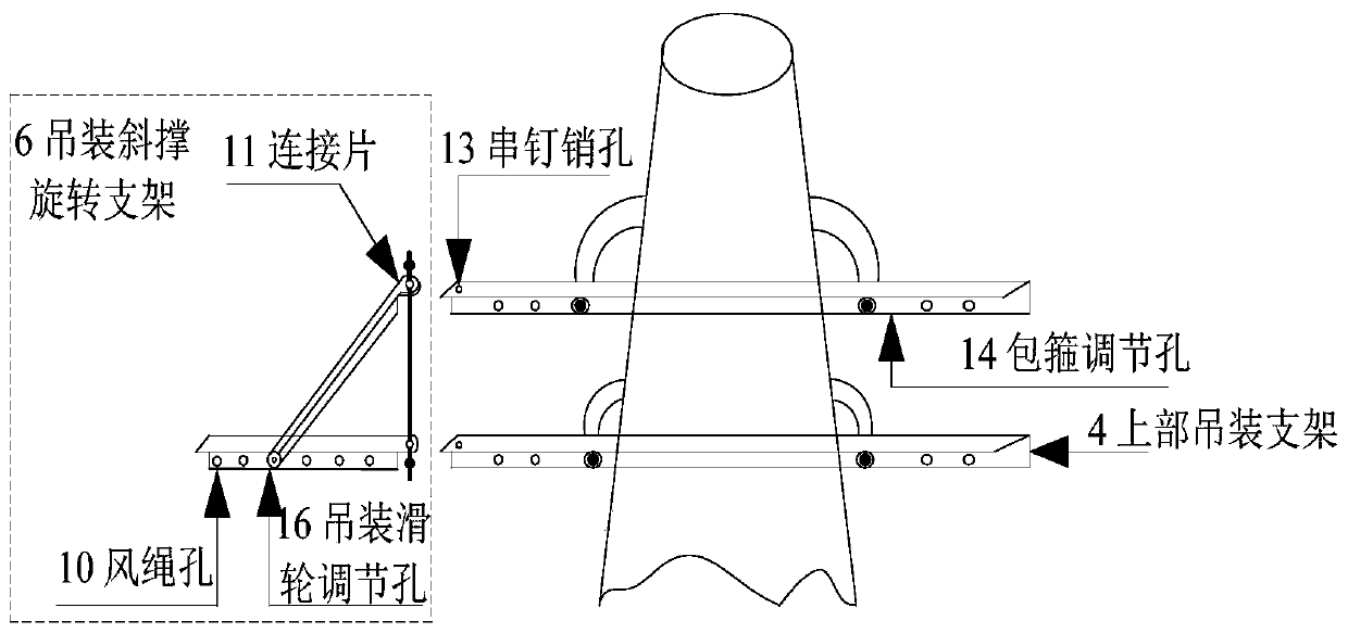 Electric pole operation lifting device