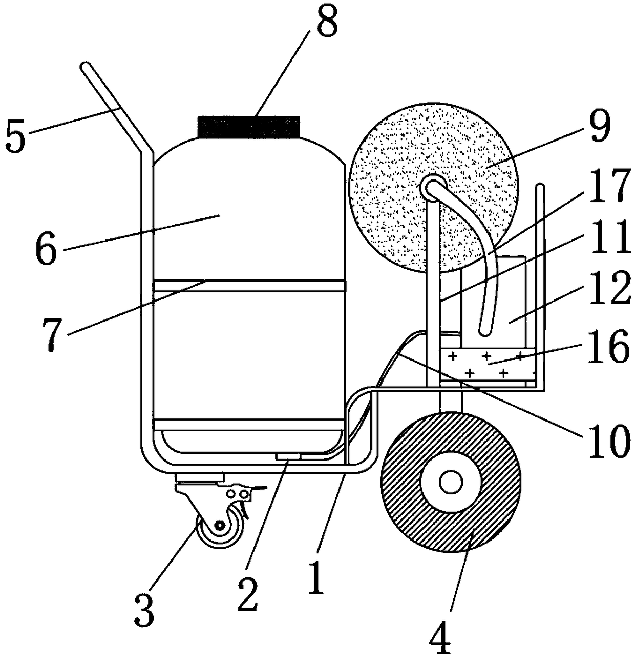 Agricultural drug spraying device