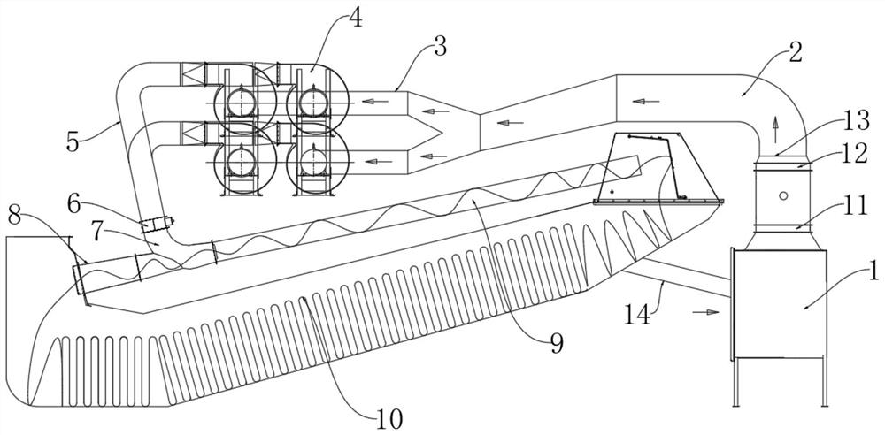 Special four-pipe large anti-pilling device for independent fan