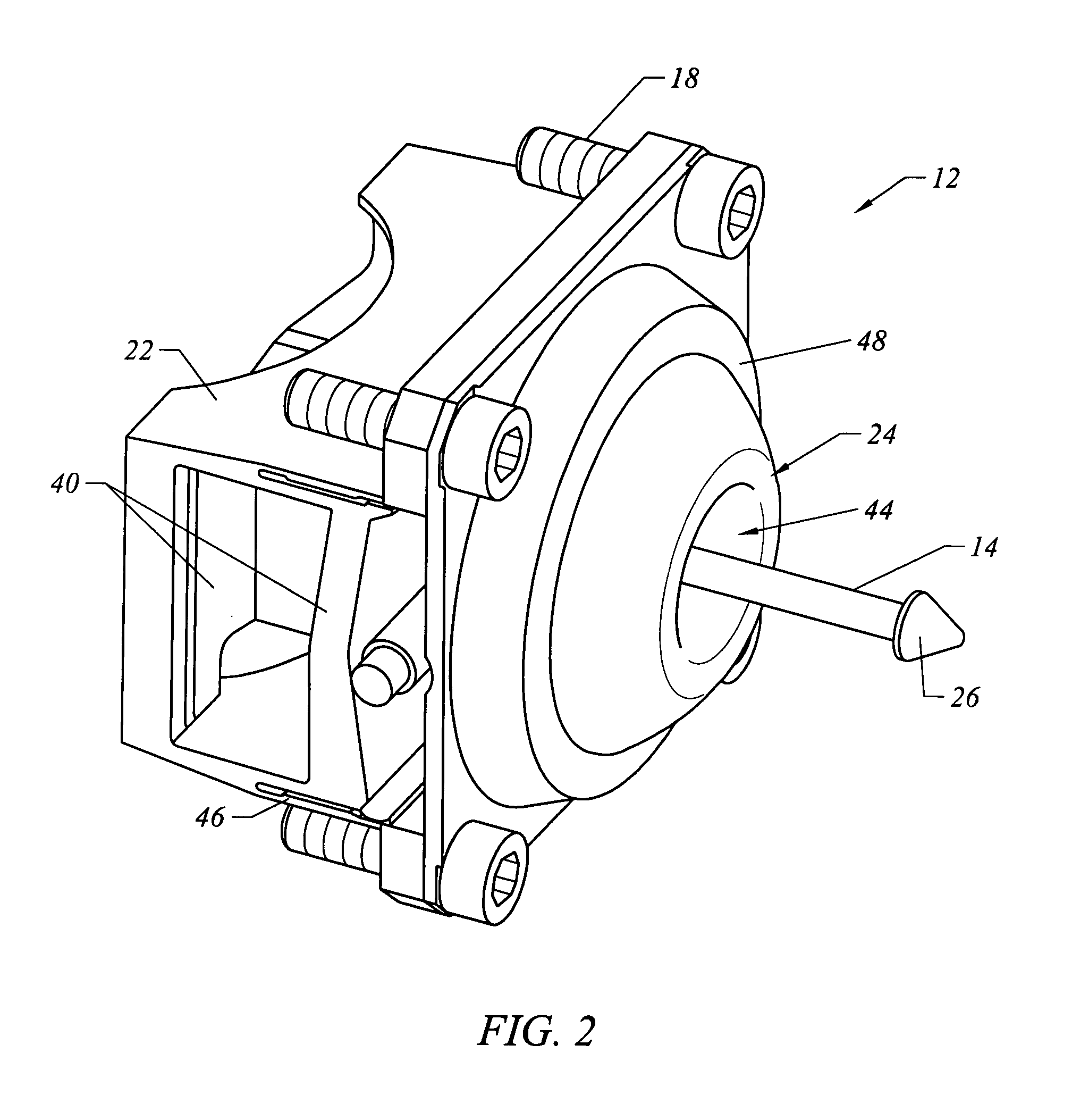 Automated latching device with active damping
