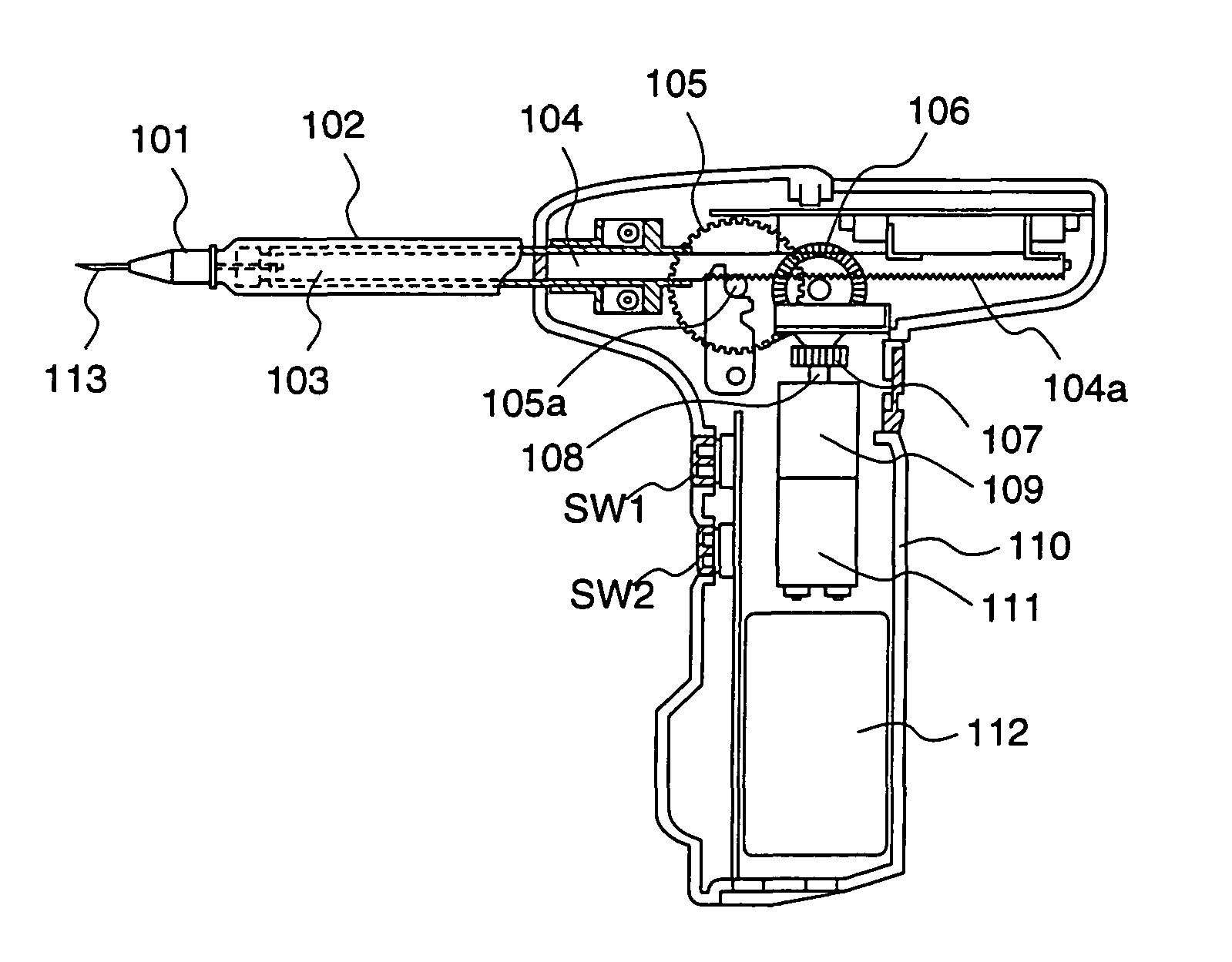 Automatic administration instrument for medical use