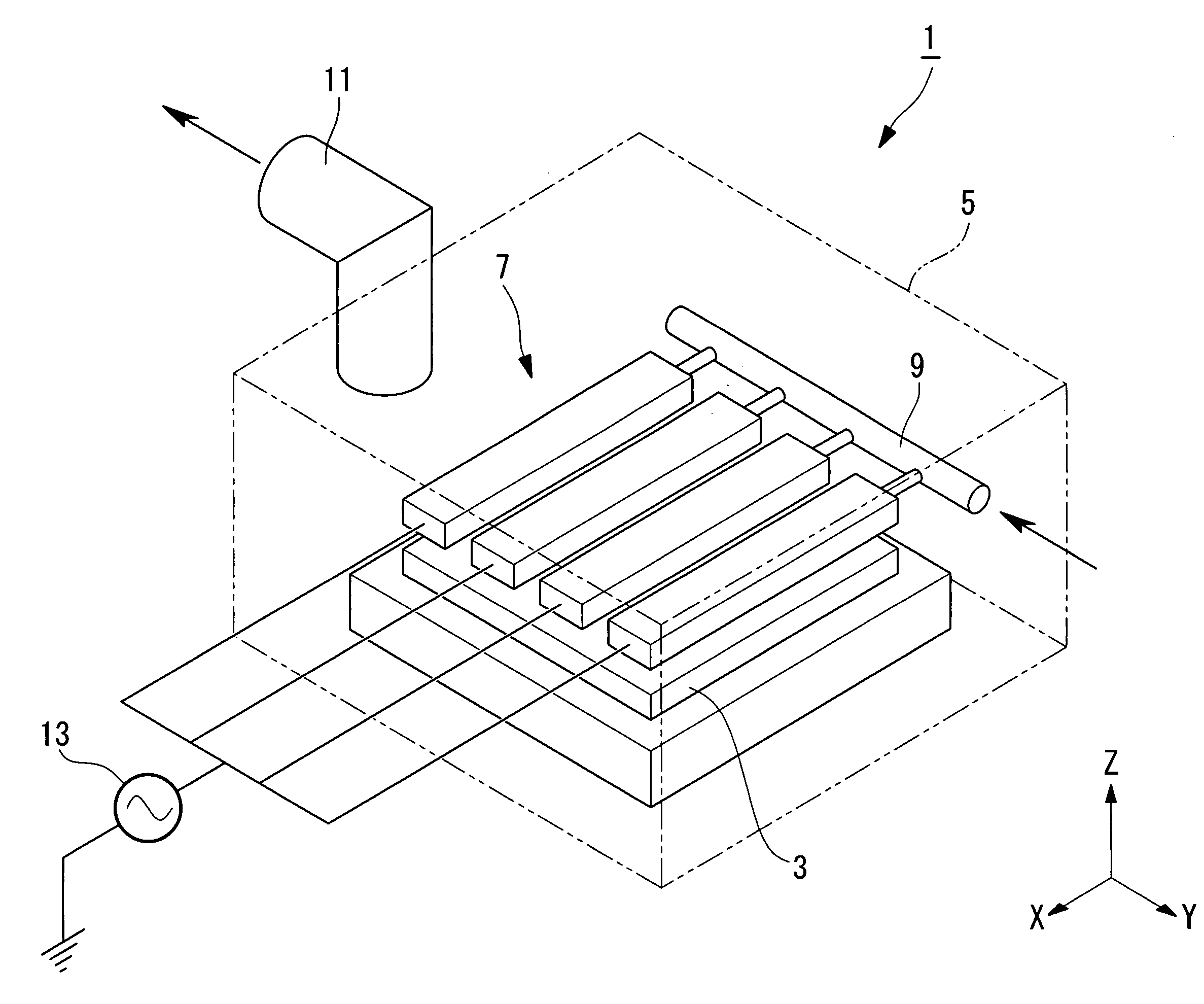 Electrode and Vacuum Processing Apparatus