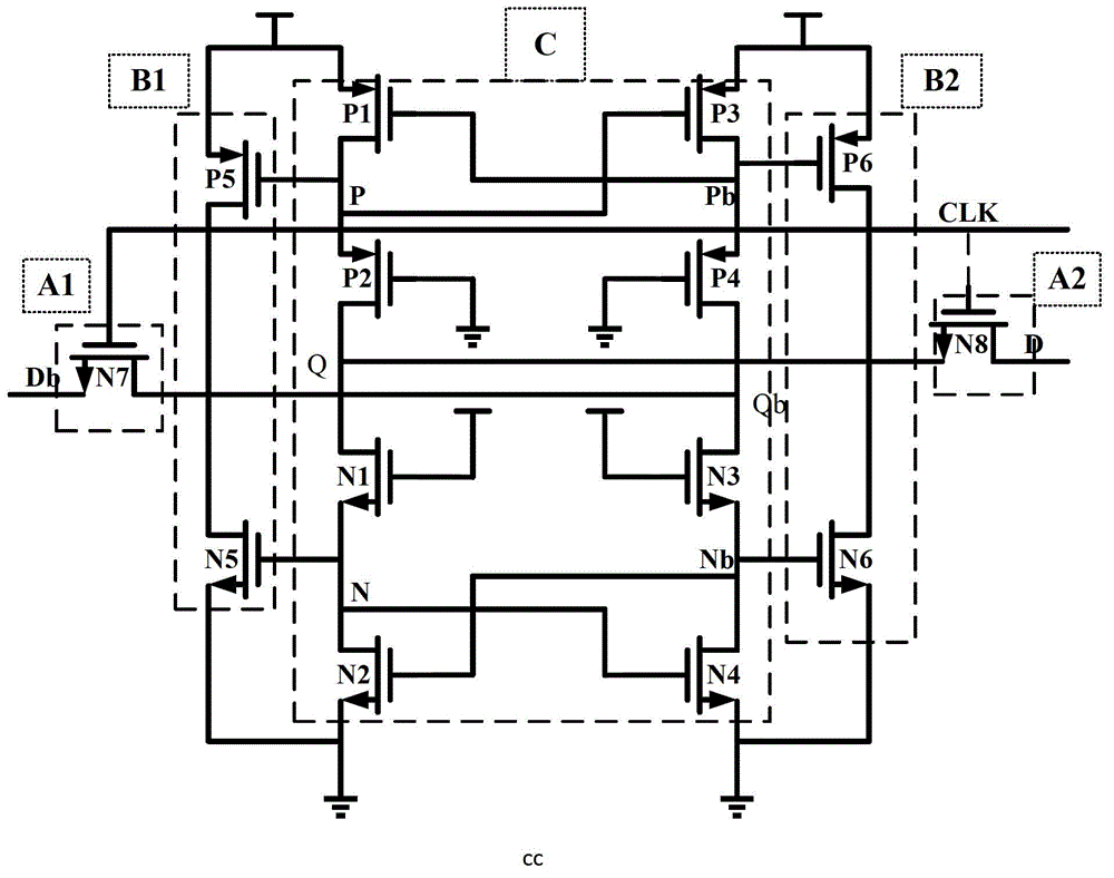 Novel static random access memory (SRAM) storage unit preventing single particle from turning