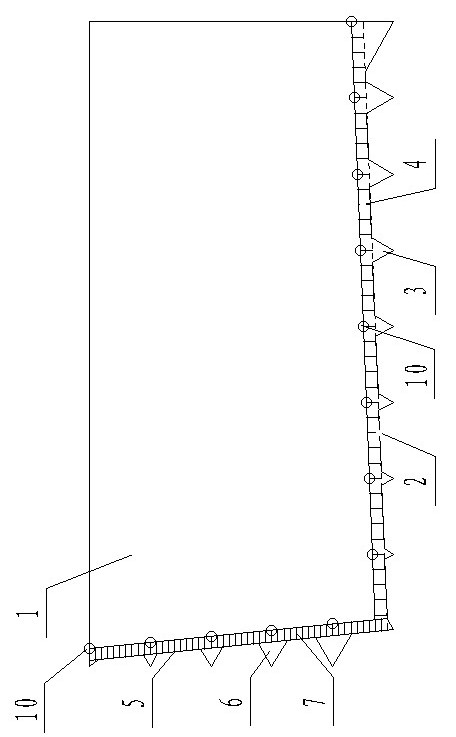 Detection card for thickness of coating layer of waterproof coating