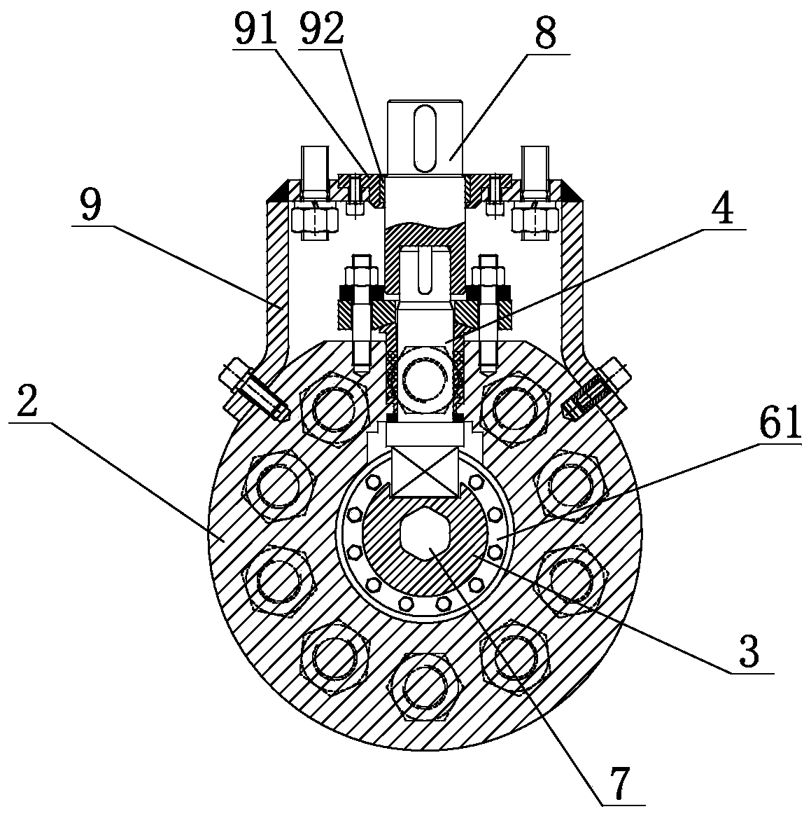 High-temperature hexagonal hole wear-resisting ball valve