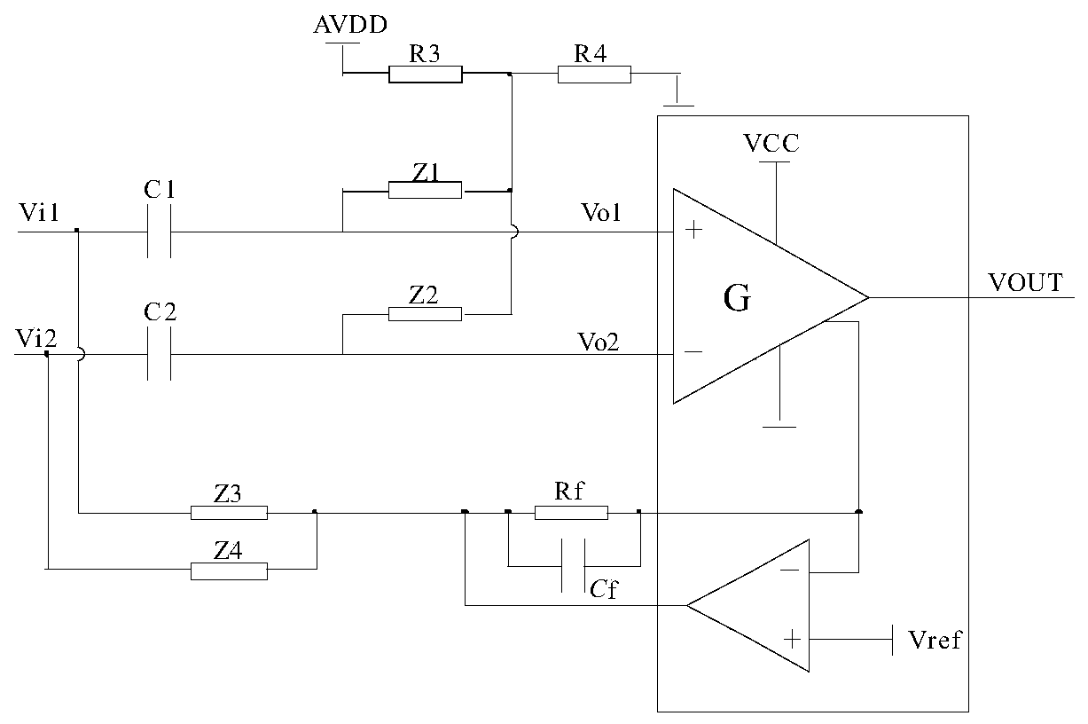 A front-end processing circuit for physiological electrical signal acquisition