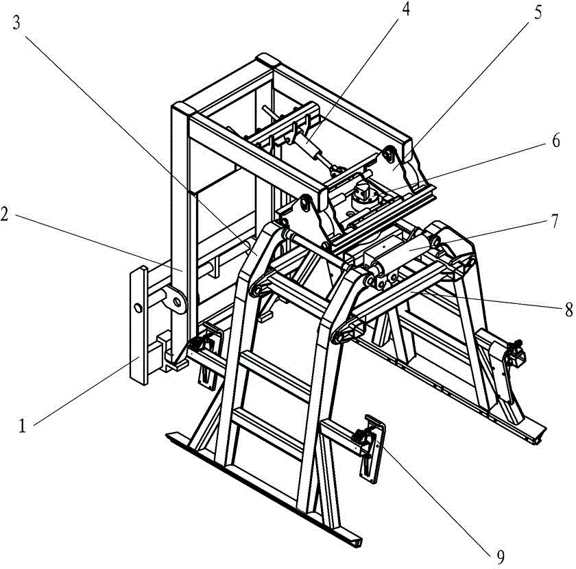 A clamping device and a brick holding machine using the same