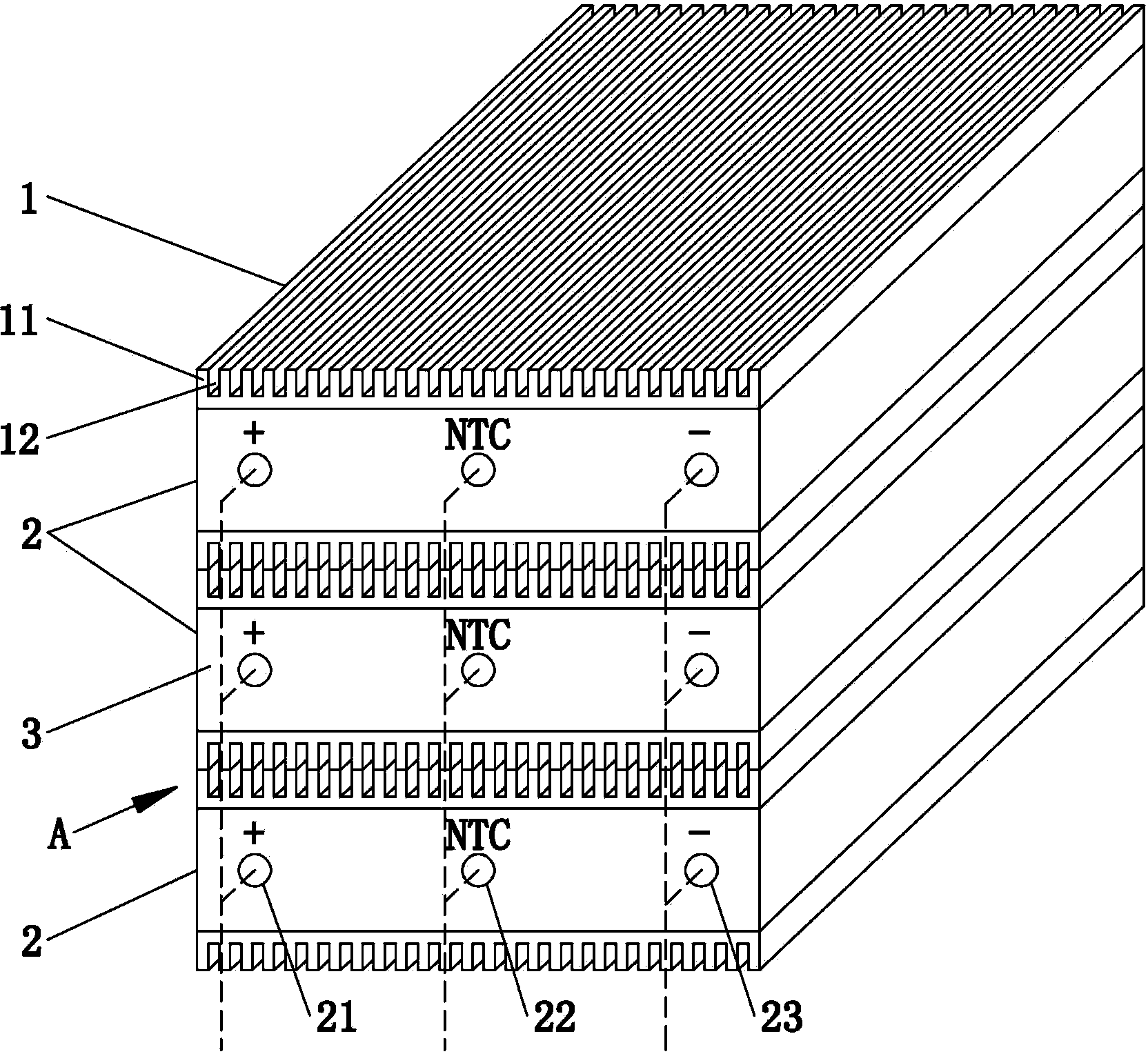 Parallel-connection type integrated packaging large-power current transforming module