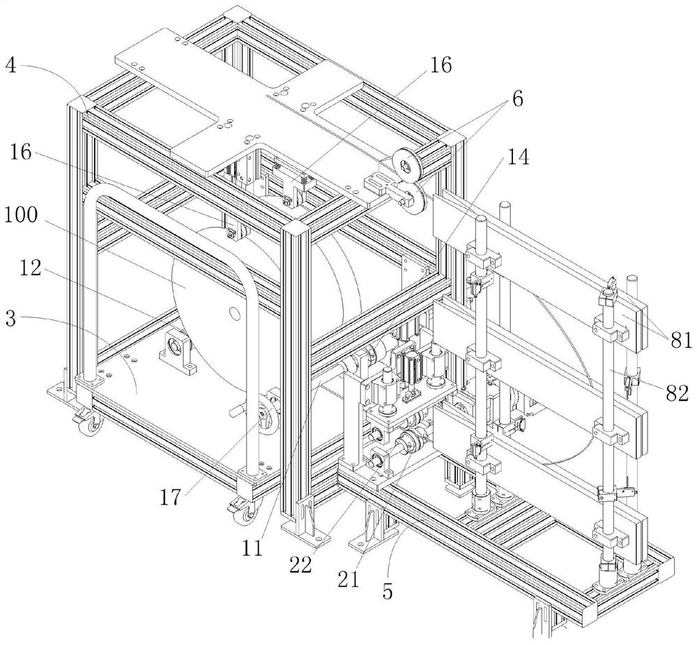 A flat copper wire feeding device and wire feeding method