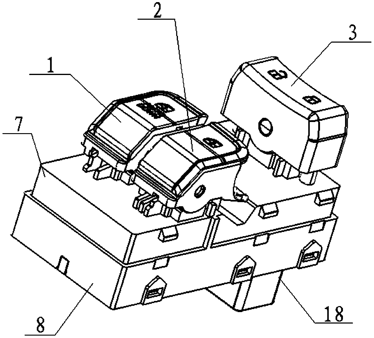 Window regulator switch for automobile window