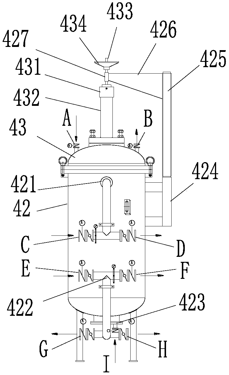 Device and method for removing impurities and oil of ammonium bicarbonate solution