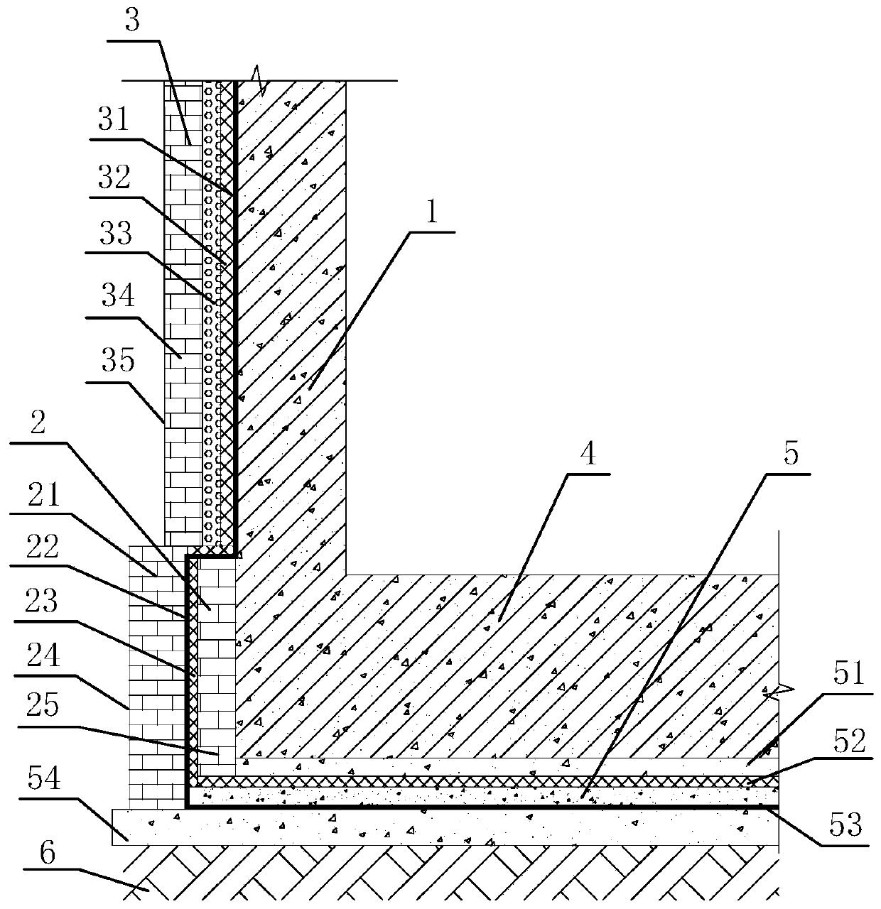Building foundation vibration isolation structure and construction method thereof