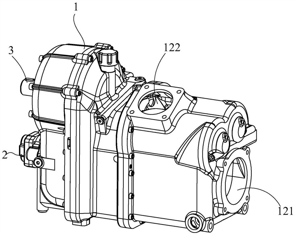 Dry type oil-free screw compressor