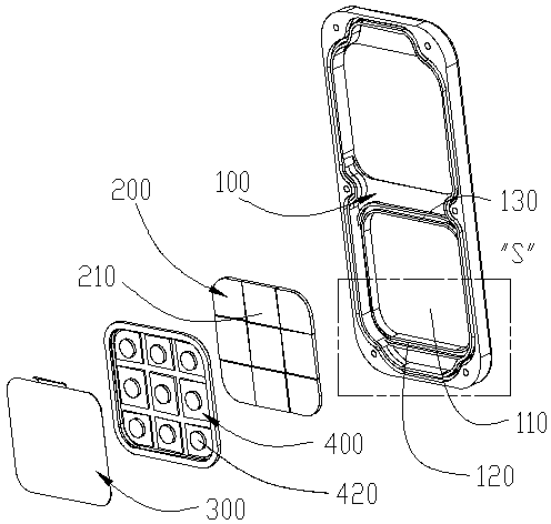 Key waterproof structure and electronic device applying same