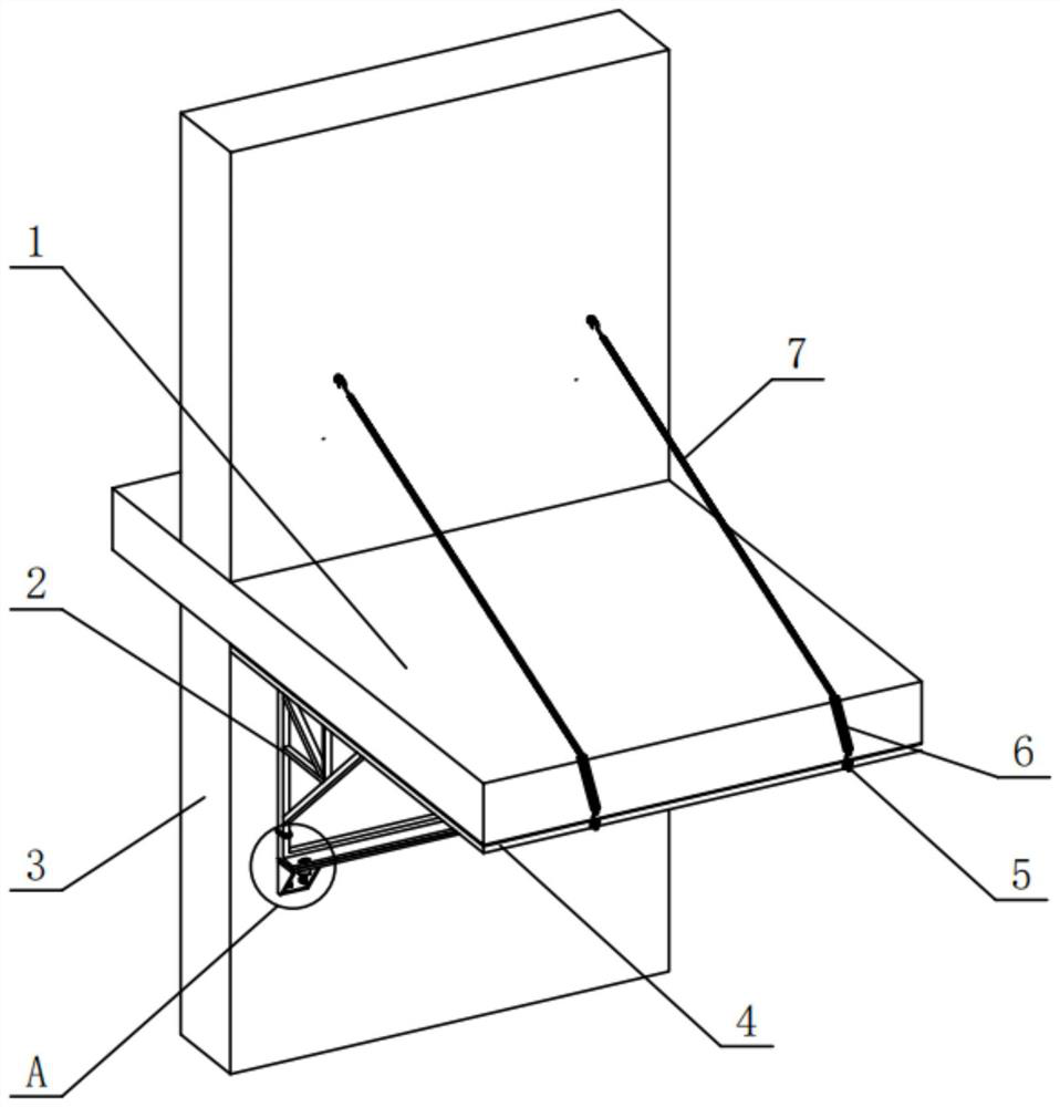Fabricated building cantilever component and construction method