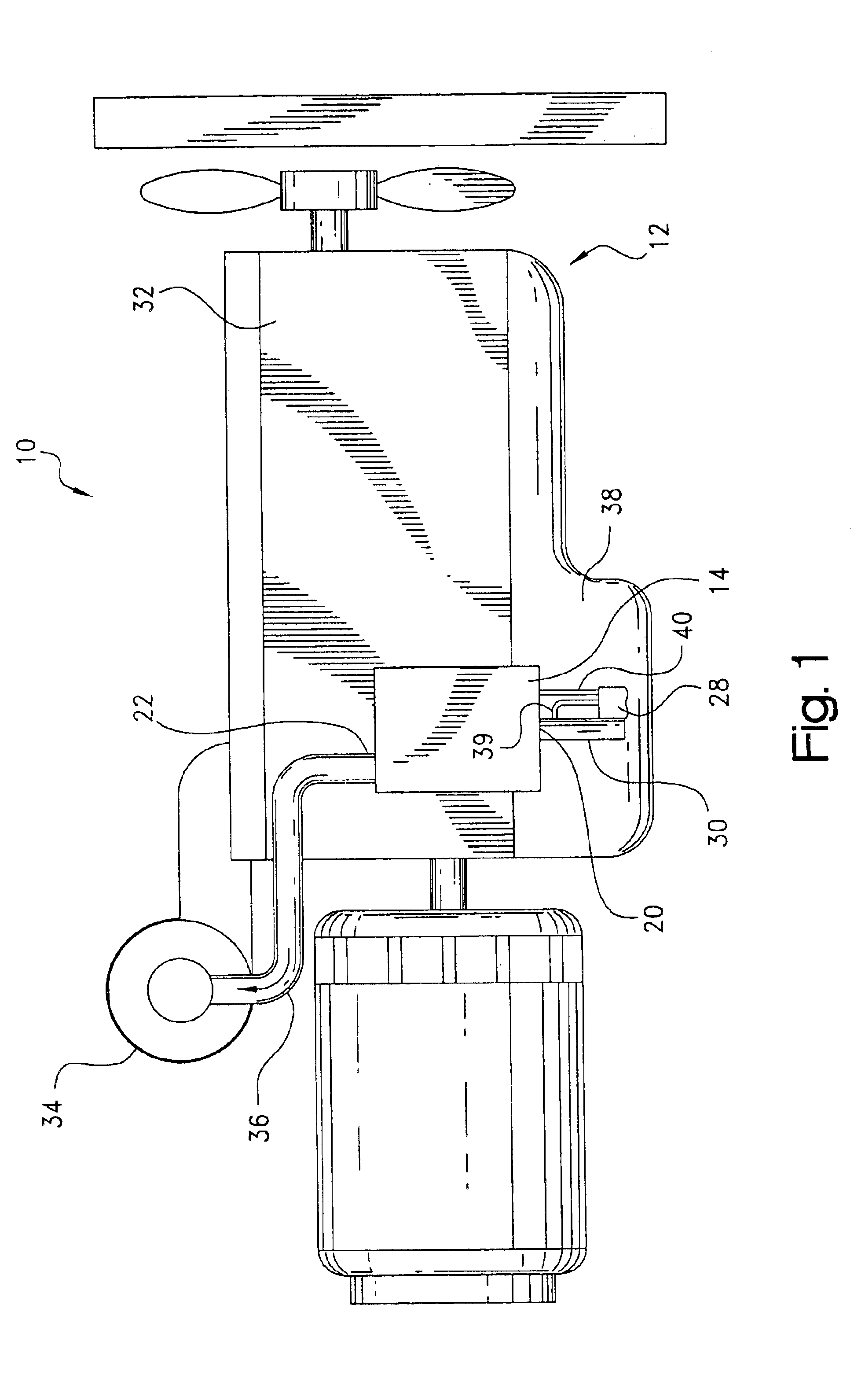 Filter element and assembly with continuous drain