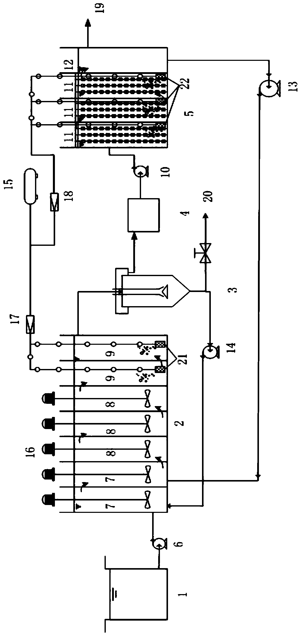 Device and method for integrated anammox autotrophic denitrification biofilm reactor