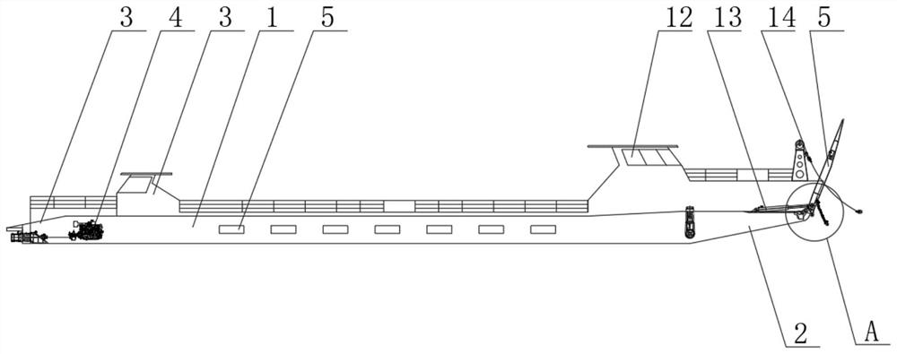 Quickly-assembled motorized floating barge and assembling method