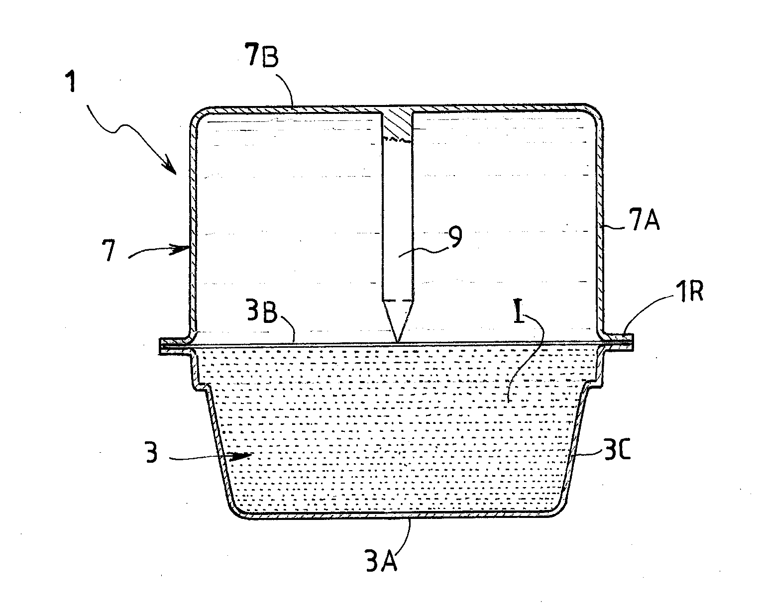 Capsule for the preparation of beverages, device and method