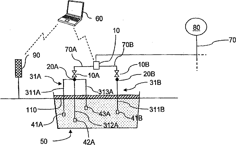 Method for extracting biogas and corresponding device