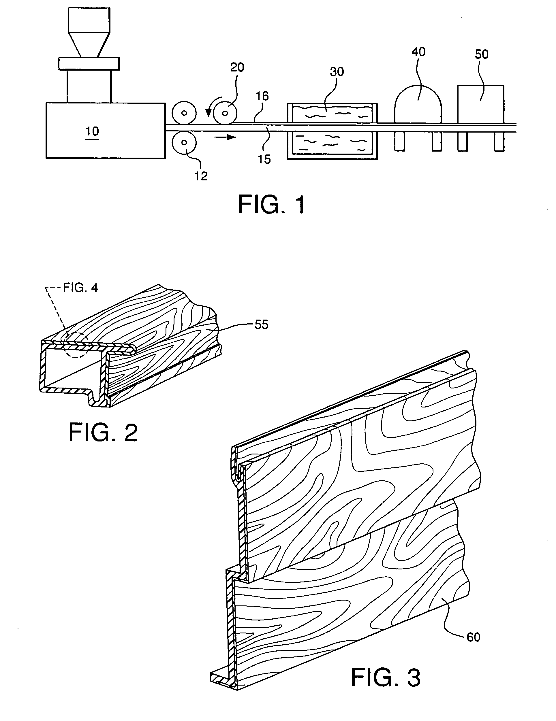 Building material having a fluorocarbon based capstock layer and process of manufacturing same with less dimensional distortion