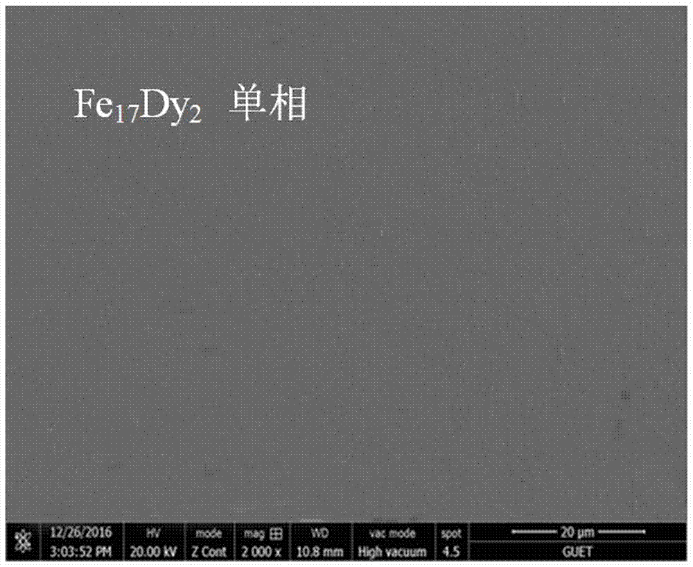 Ferro-magnetic Fe-Dy hydrogen storage material and preparation method thereof