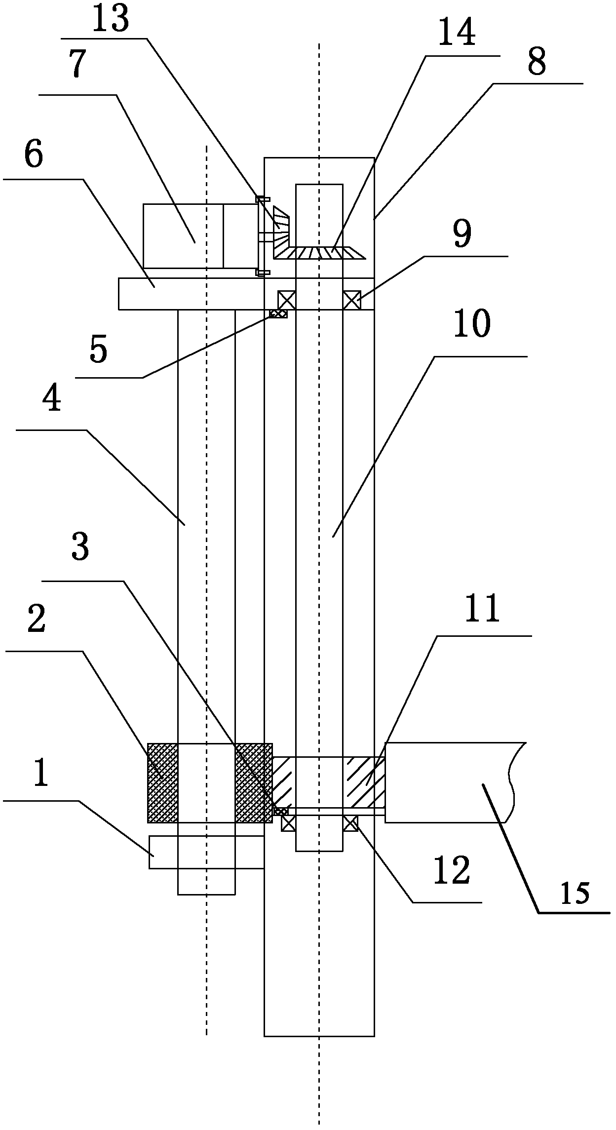 Vertical lifting component for three-dimensional parking equipment