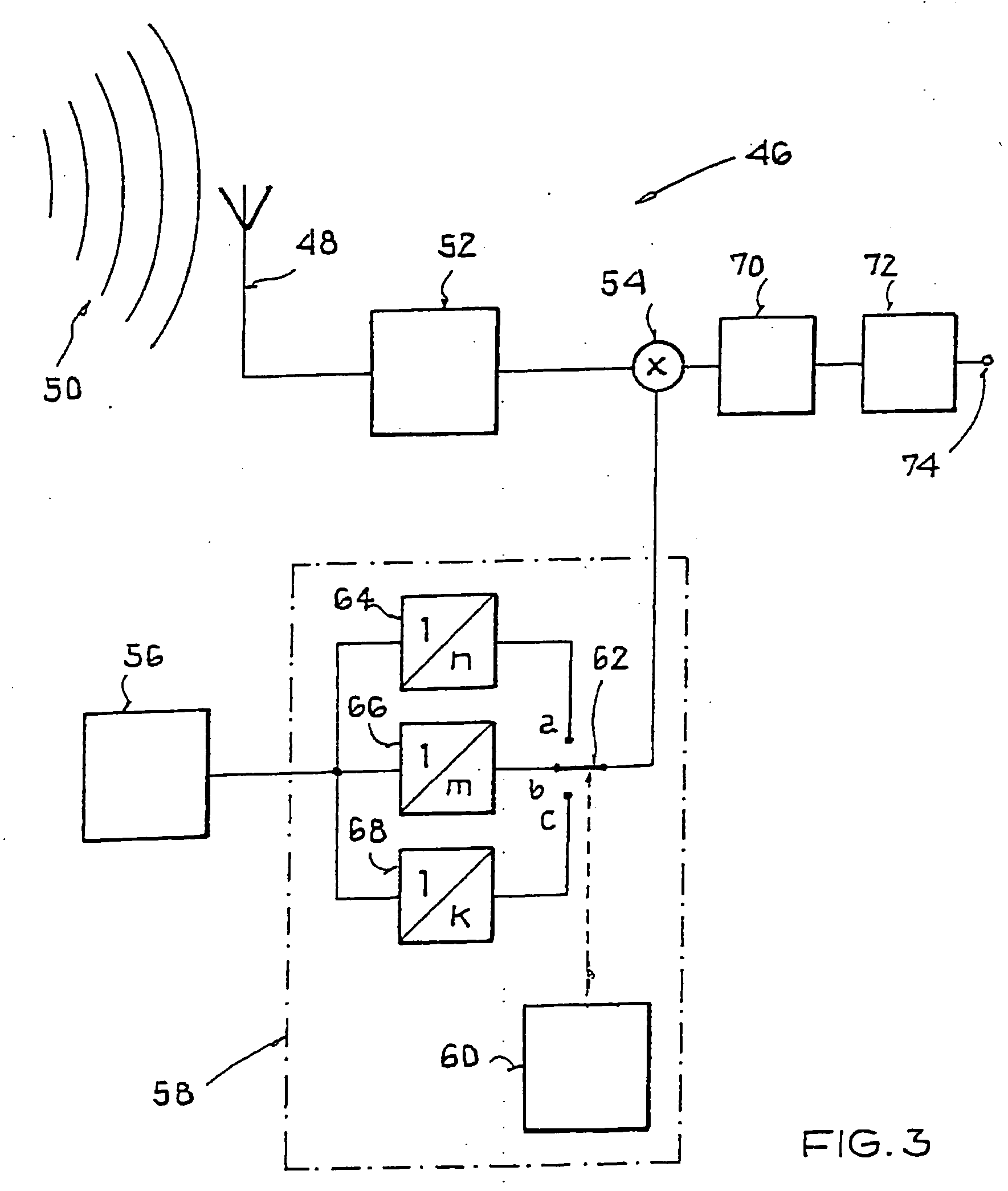 Method for frequency conversion and receiver