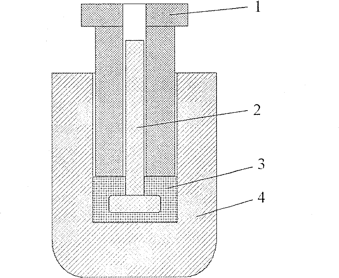 Method for connecting ceramic-base inert anode used for aluminum electrolysis and metal conducting bar