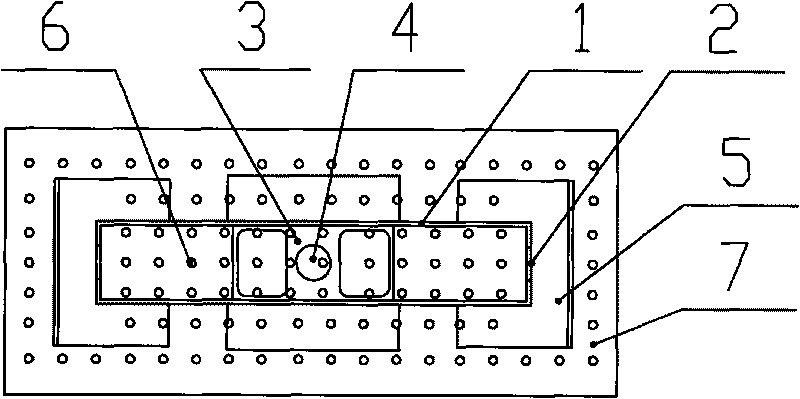 Fixed plug-in pot opening with outer block