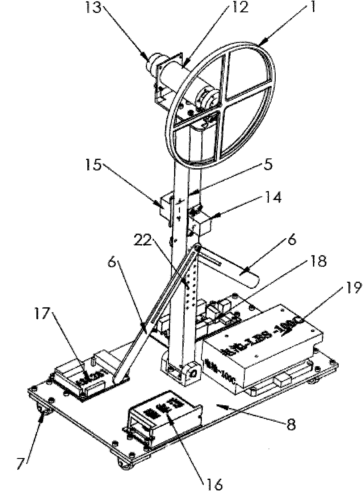 Inverted pendulum balancing control system based on flywheel