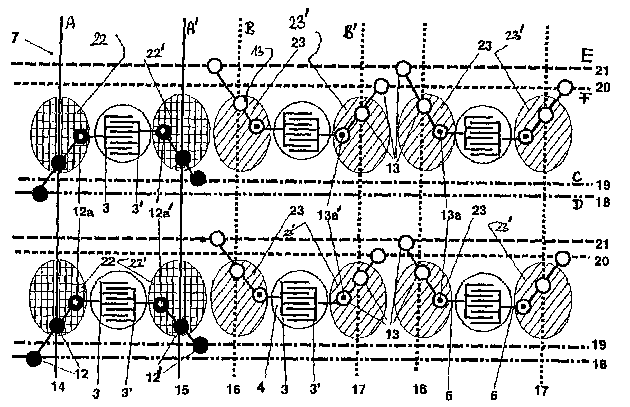 Sensor arrangement with electrically controllable arrays